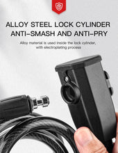 Fingerprint Bicycle Lock, Smart Cable Lock with Keyless Biometric