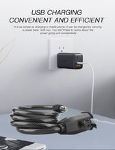 Fingerprint Bicycle Lock, Smart Cable Lock with Keyless Biometric