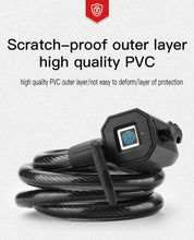 Fingerprint Bicycle Lock, Smart Cable Lock with Keyless Biometric