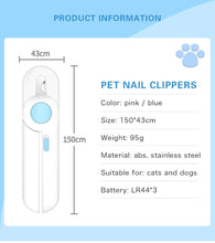 Pet's Nail Clipper with LED Light & Nail File