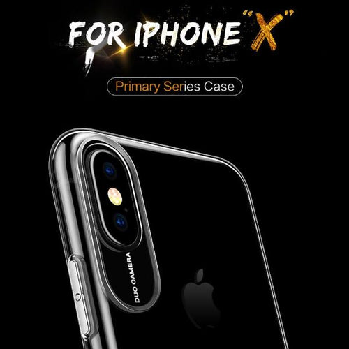 USAMS Primary Series Soft TPU Back Case for iPhone X (BUY 1 GET 1 FREE NOW)