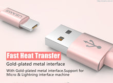 USAMS U-Double Series Lightning & Micro USB 2in1 Braided Cable Rose Colour (BUY 1 GET 1 FREE NOW)