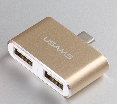 USAMS Type-C to Dual USB HUB2.0 Adapter (BUY 1 GET 1 FREE NOW)