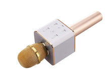 100% Genuine Tuxun Q7 Wireless Bluetooth Microphone Speaker Karaoke Gold